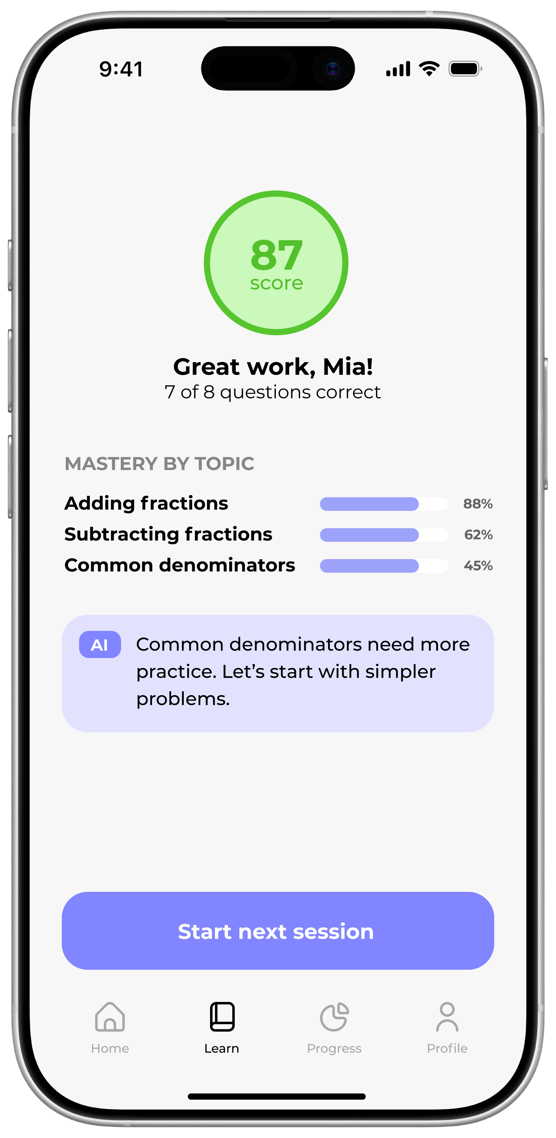App mockup